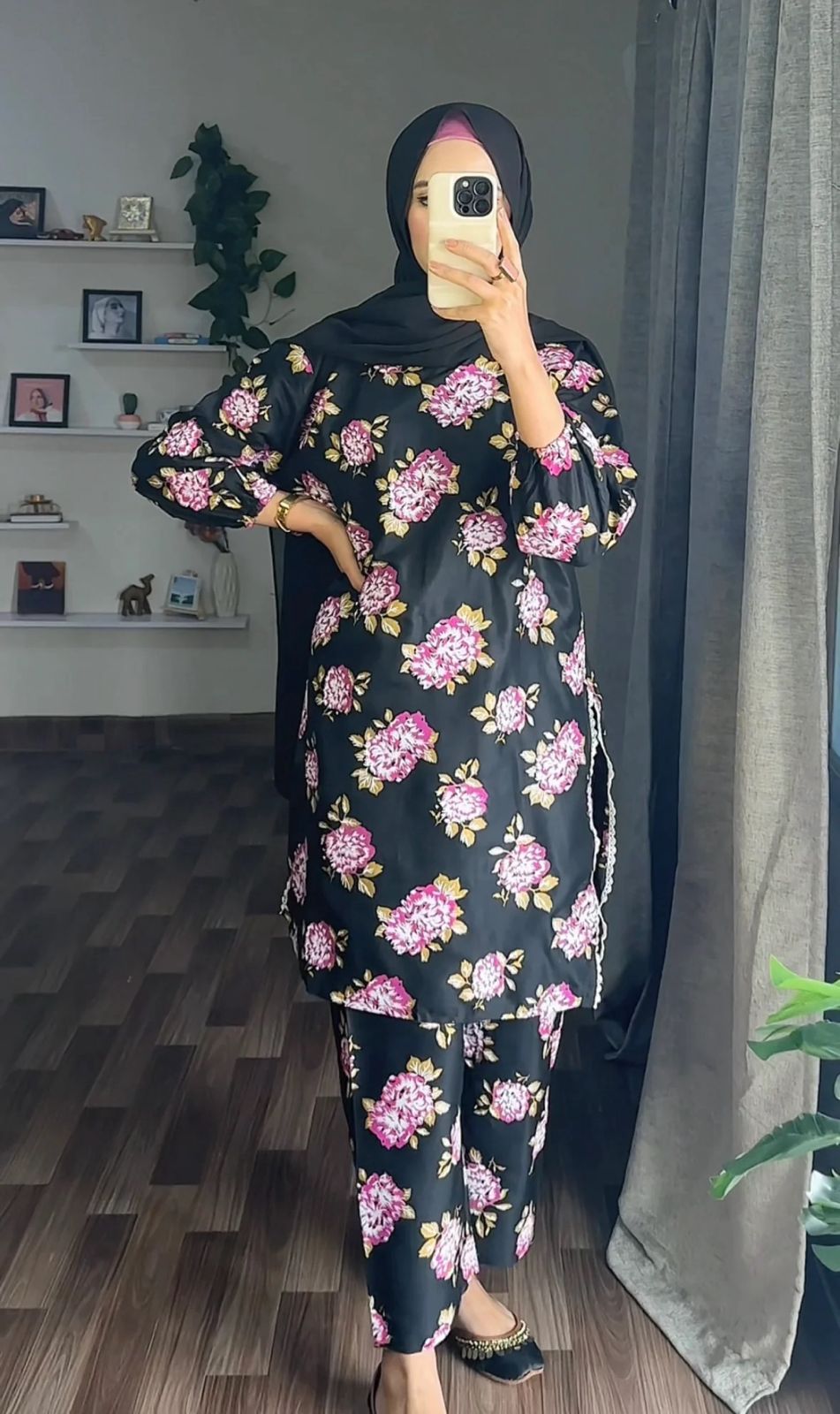 Gulab Stitched 2Pc Linen Suit
