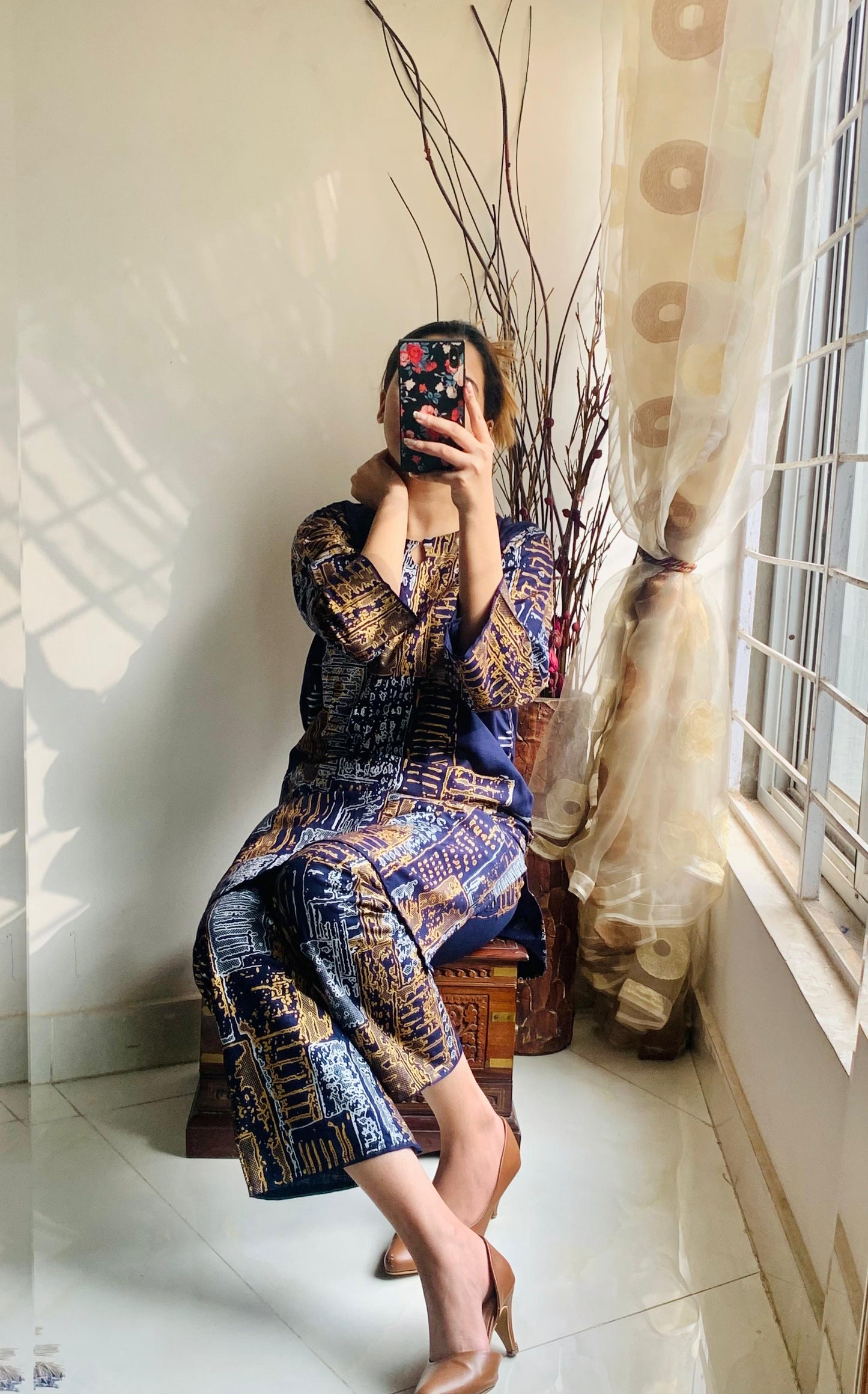 Mountain Design Arabic Lawn Stitched-2Pc