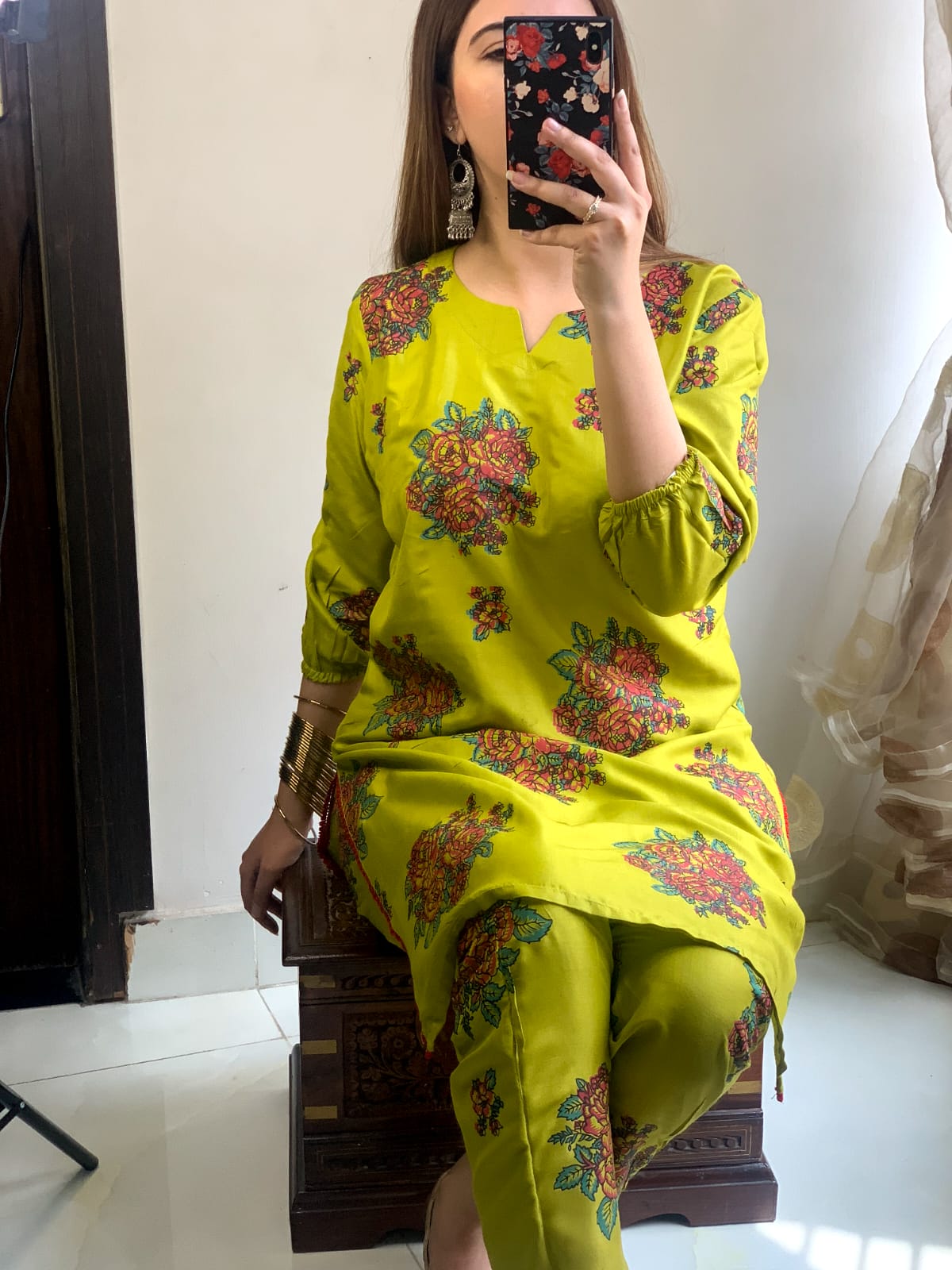 Gulaab 3D Block Print 2Pcs Arabic Lawn Stitched