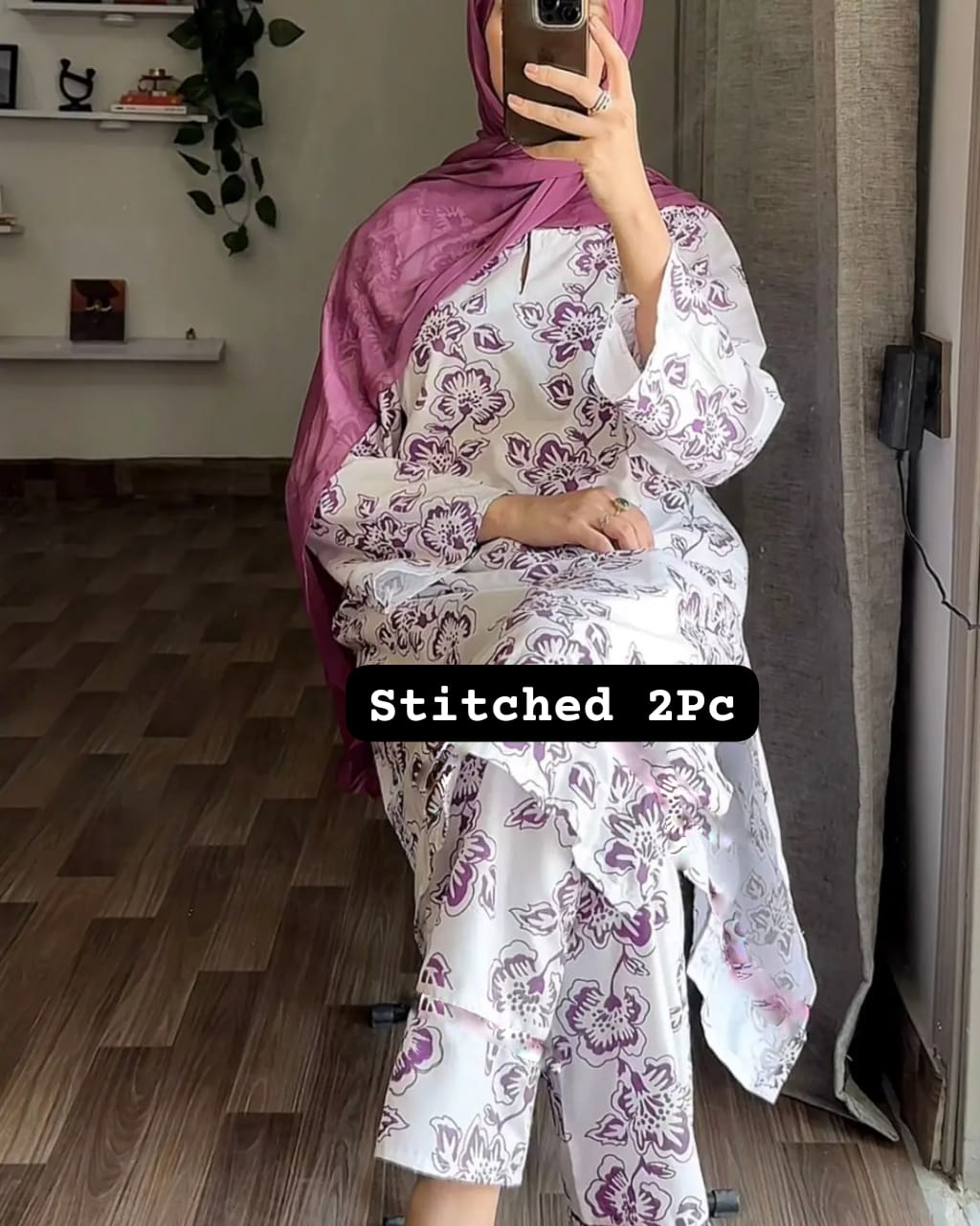 Rangoon Print 2Pcs Stitched Arabic Lawn
