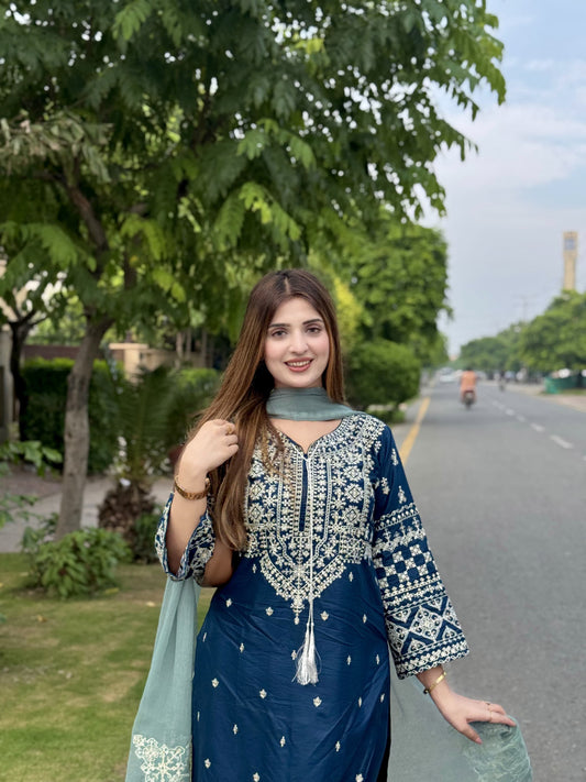 ZARA Emb 3PC – Cotton Lawn-ElahiNoor