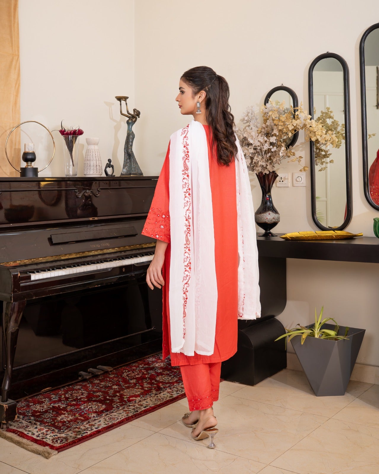 Flame Aura 3Pc – Embroidered Lawn Dress