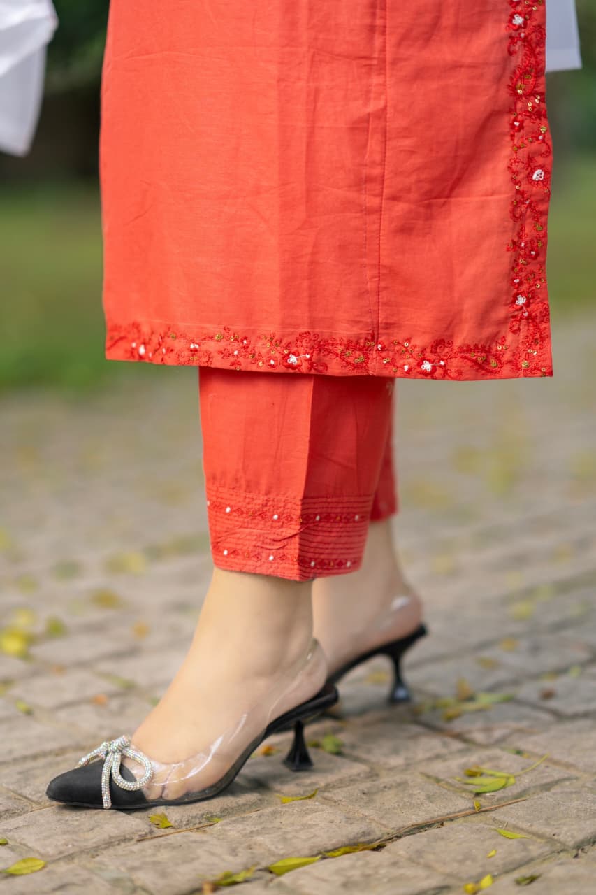 Flame Aura 3Pc – Embroidered Lawn Dress