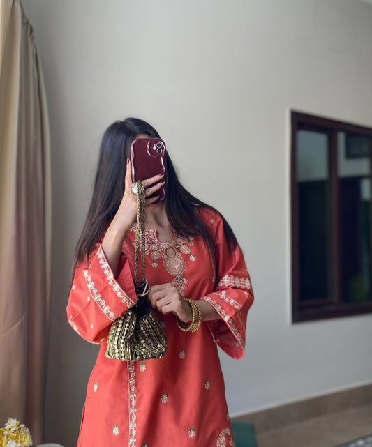 JANNAT - LAWN EMBROIDERY 2PC (FARSHI)