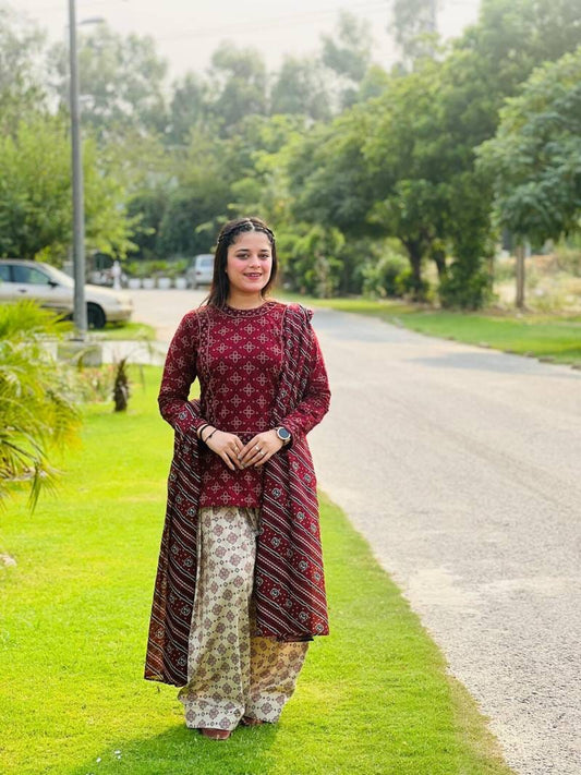 Zarish-(Stitched- 3PC)-Farshi Shalwar