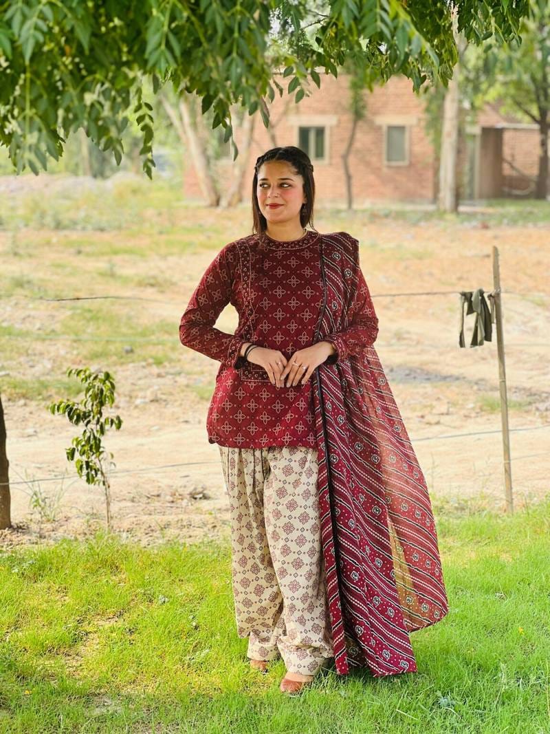 Zarish-(Stitched- 3PC)-Farshi Shalwar