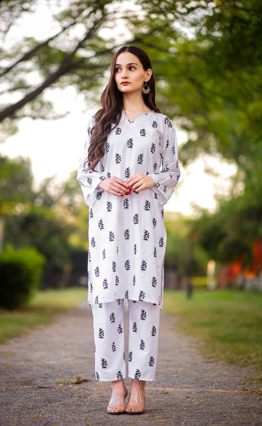 Block Print 2Pc Stitched Arabic Lawn