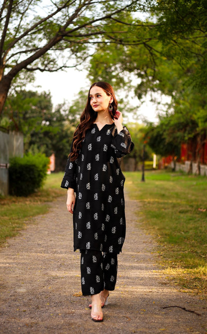 Block Print 2Pc Stitched Arabic Lawn