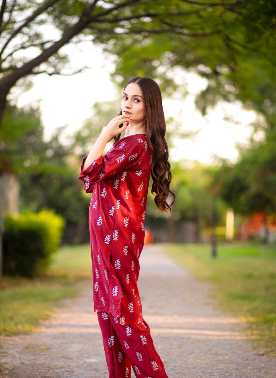 Block Print 2Pc Stitched Arabic Lawn