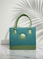 TEAL GREEN HAND BAG