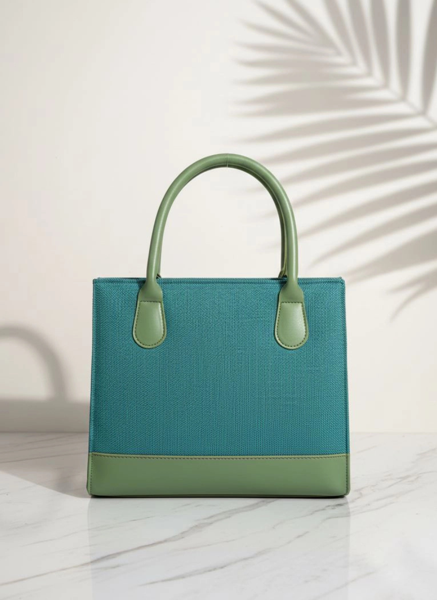 TEAL GREEN HAND BAG