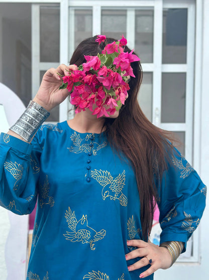 Sparrow Style 2Pc Stitched Arabic Lawn