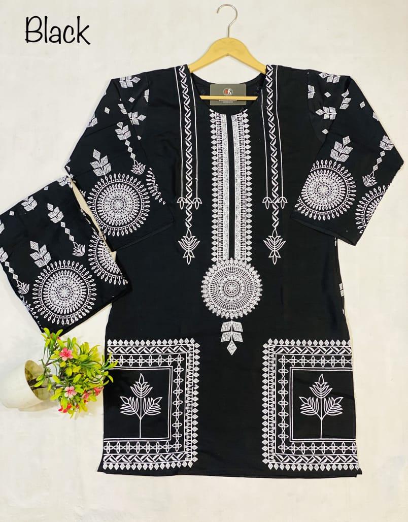 Sapphire Viral Block Print 2Pc-Linen