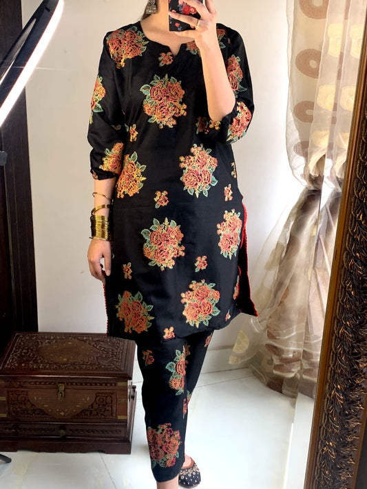 Gulaab 3D Block Print 2Pcs Arabic Lawn Stitched
