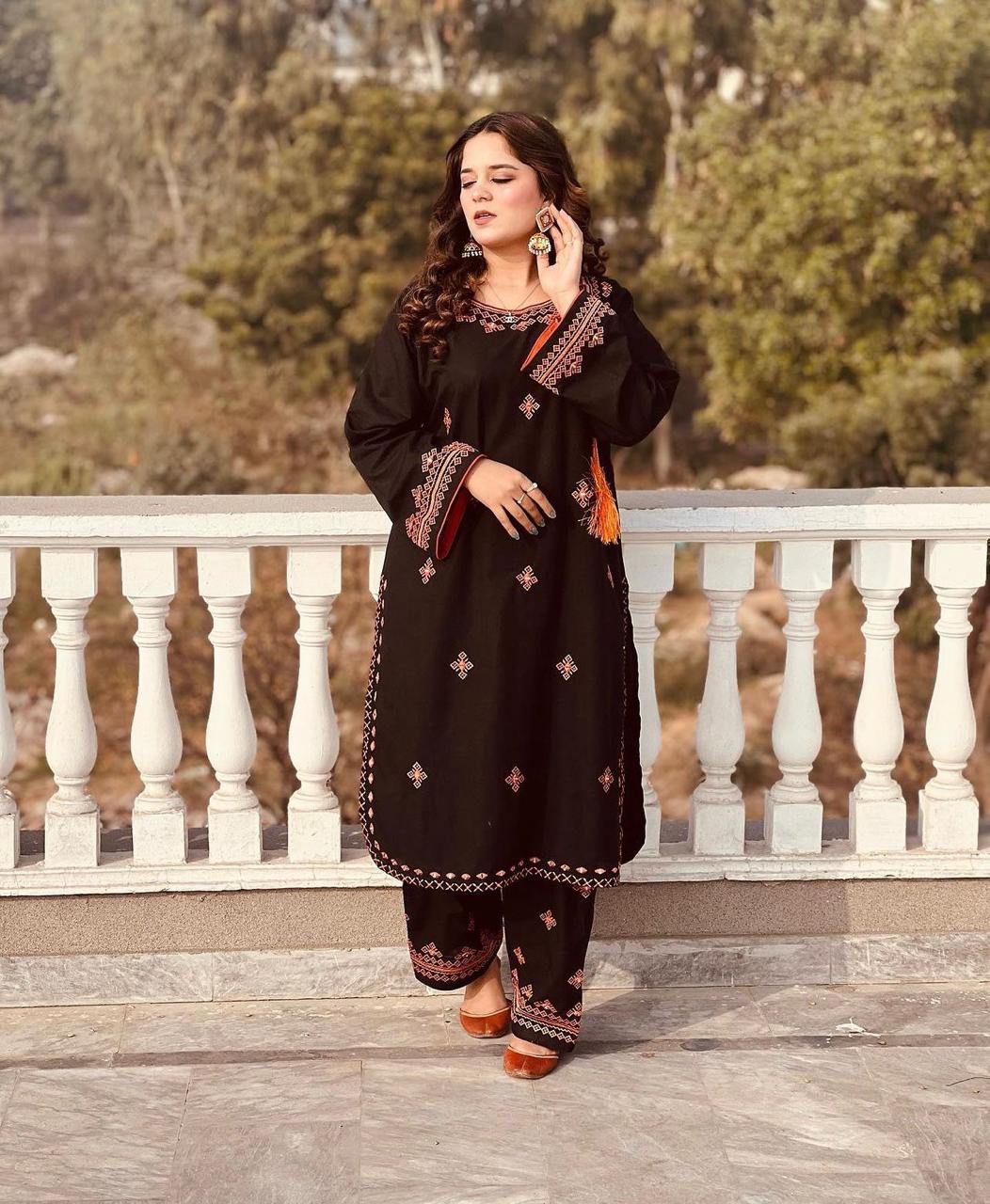 Traditional Balochi Embroidery 2Pc Suit