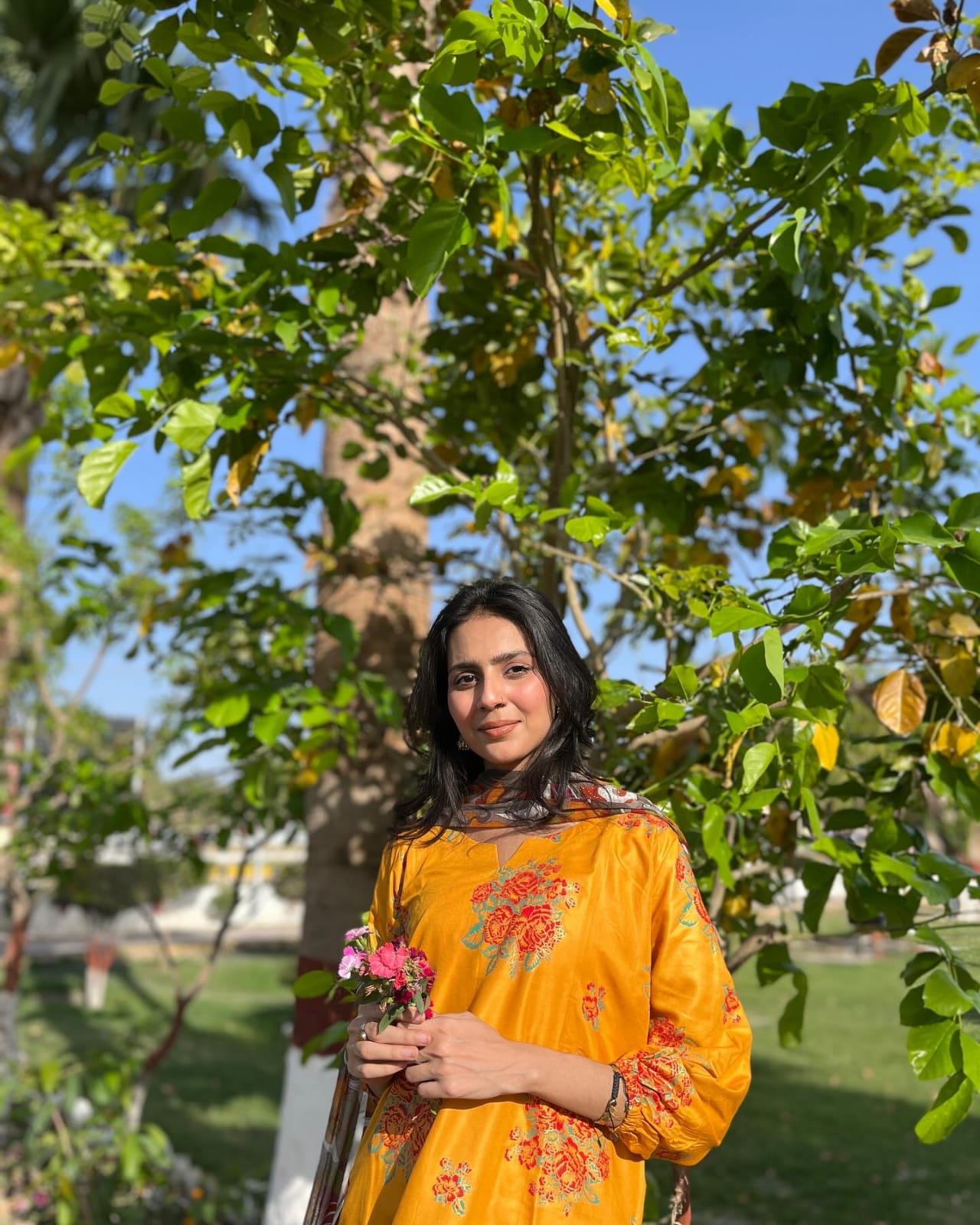 Gulaab 3D Block Print 2Pcs Arabic Lawn Stitched