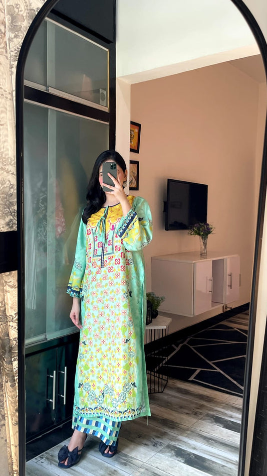 Shiza Silky Lawn 2Pc-Elahinoor.com