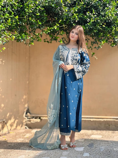 ZARA Emb 3PC – Cotton Lawn-ElahiNoor