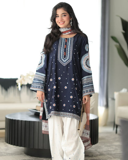 Dastaan Embroidery 3Pc — Premium Farshi Set
