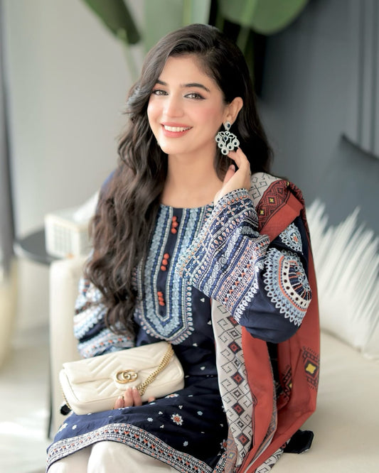 Dastaan Embroidery 3Pc — Premium Farshi Set
