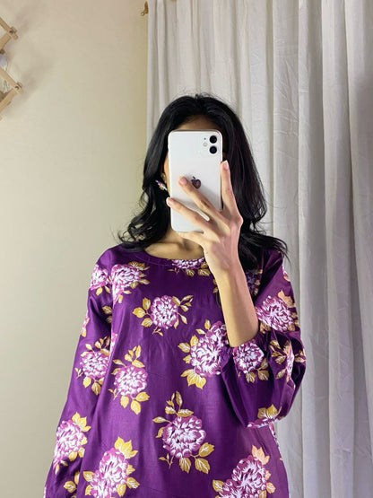 Gulab Stitched 2Pc Linen Suit