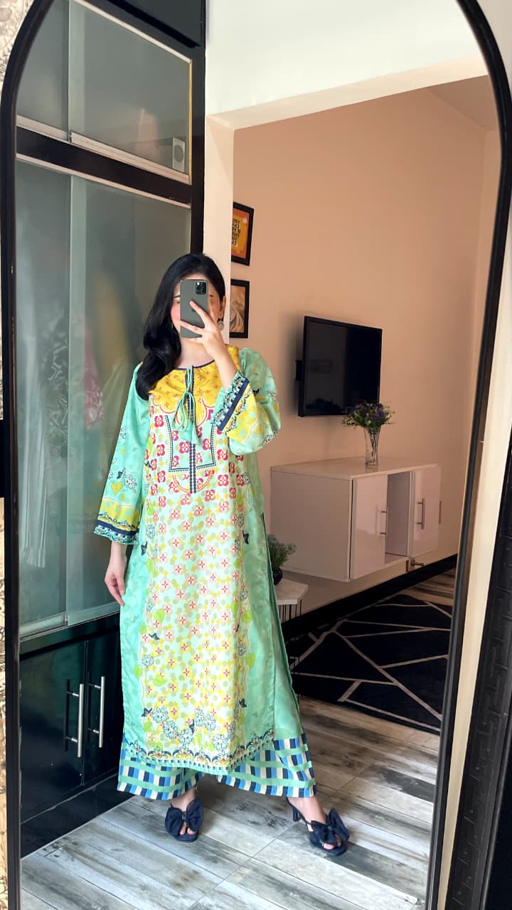 Shiza Silky Lawn 2Pc-Elahinoor.com