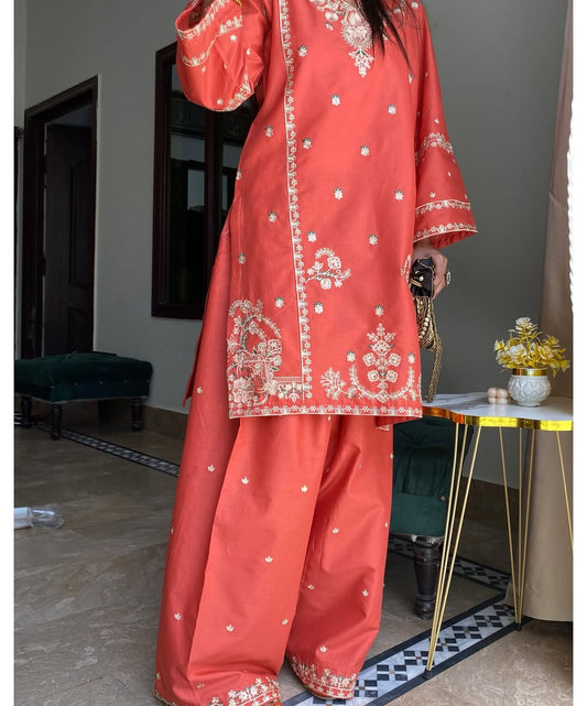 JANNAT - LAWN EMBROIDERY 2PC (FARSHI)