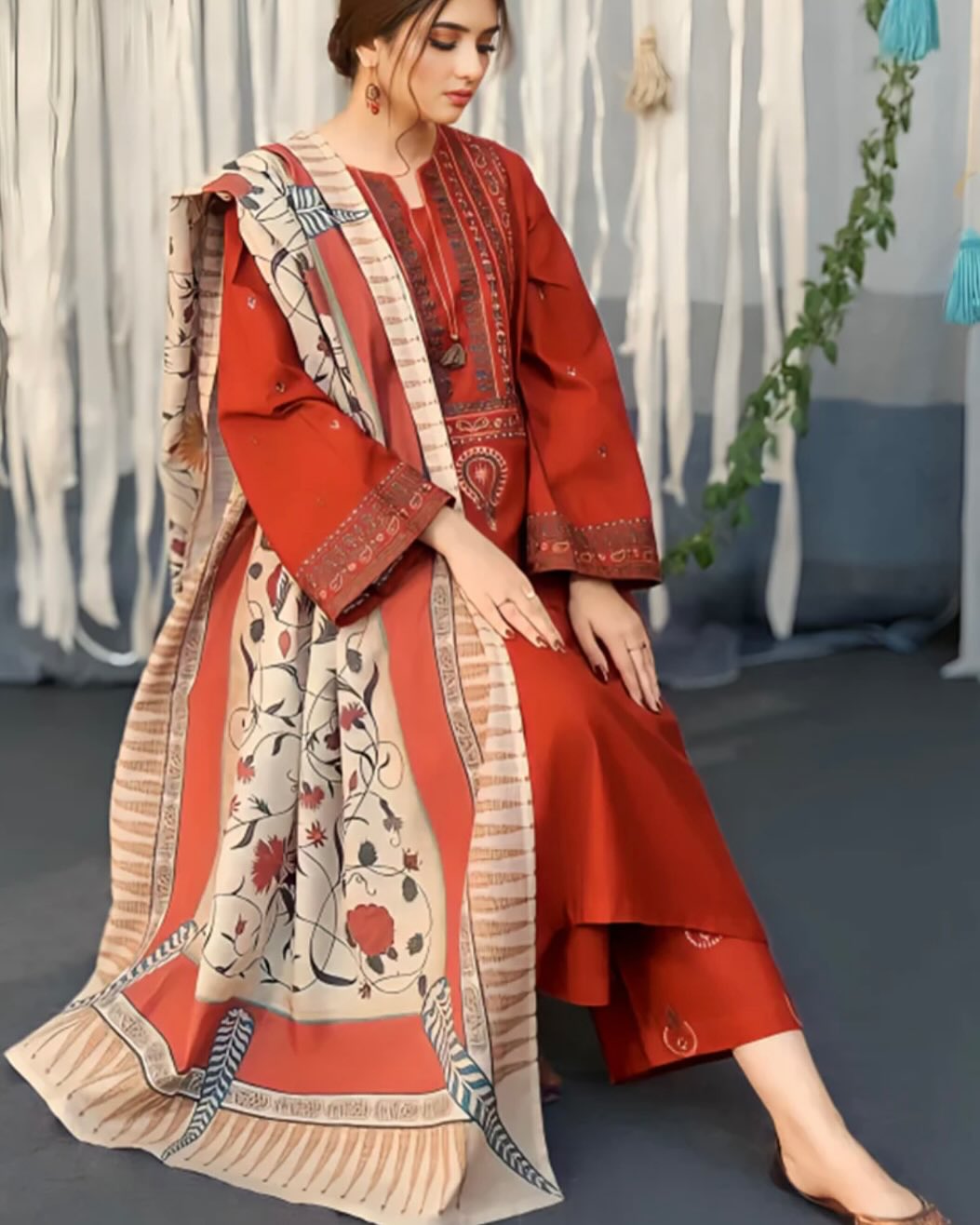 AYAT – Lilen Embroided 3PC (Stitched)