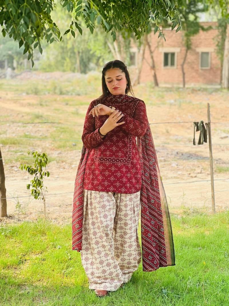 Zarish-(Stitched- 3PC)-Farshi Shalwar