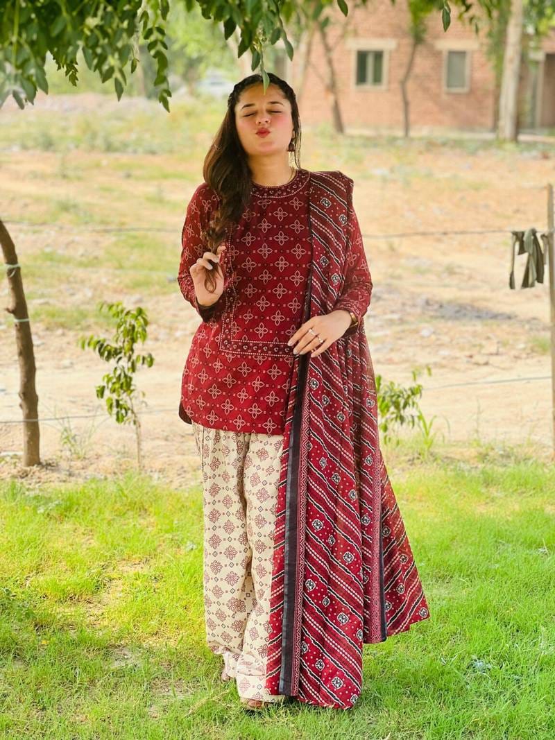 Zarish-(Stitched- 3PC)-Farshi Shalwar