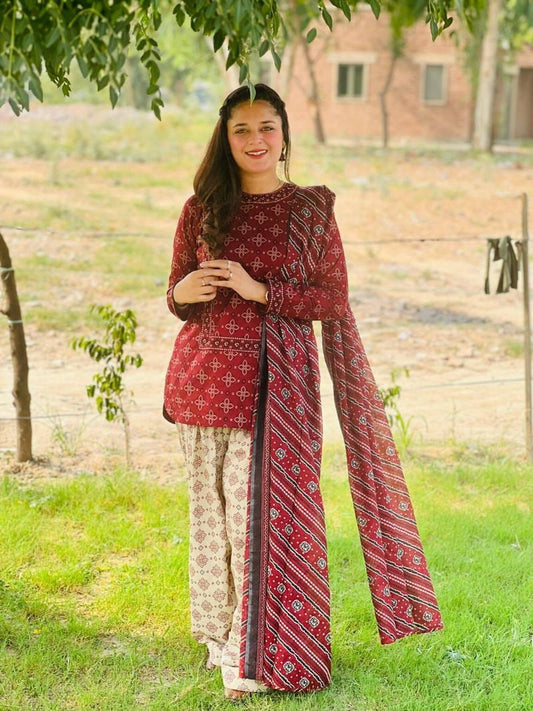 Zarish-(Stitched- 3PC)-Farshi Shalwar