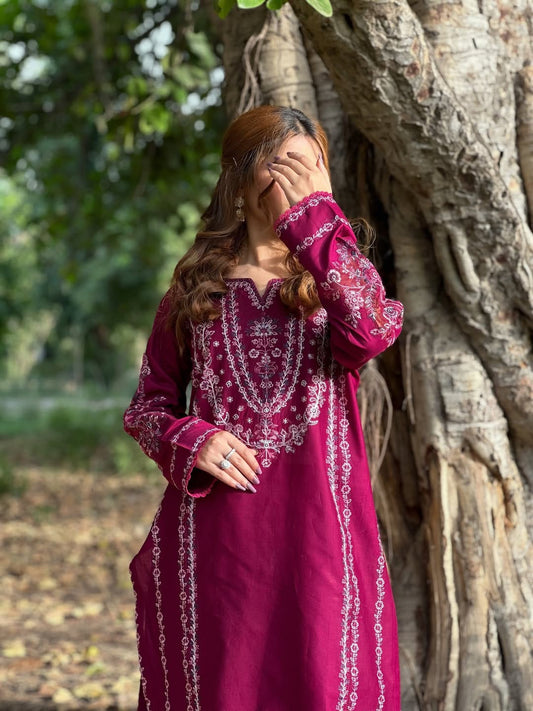 ZEENAT Emb (Stitched 2pc) - ElahiNoor