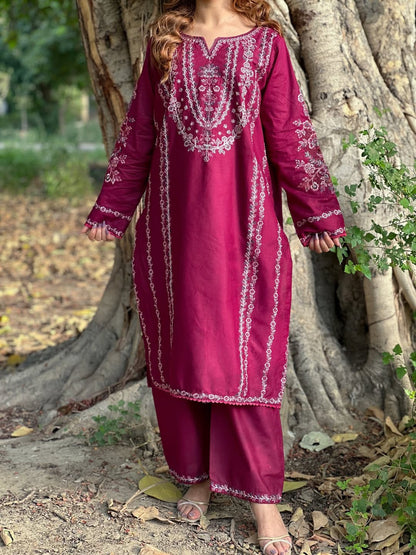 ZEENAT Emb (Stitched 2pc) - ElahiNoor