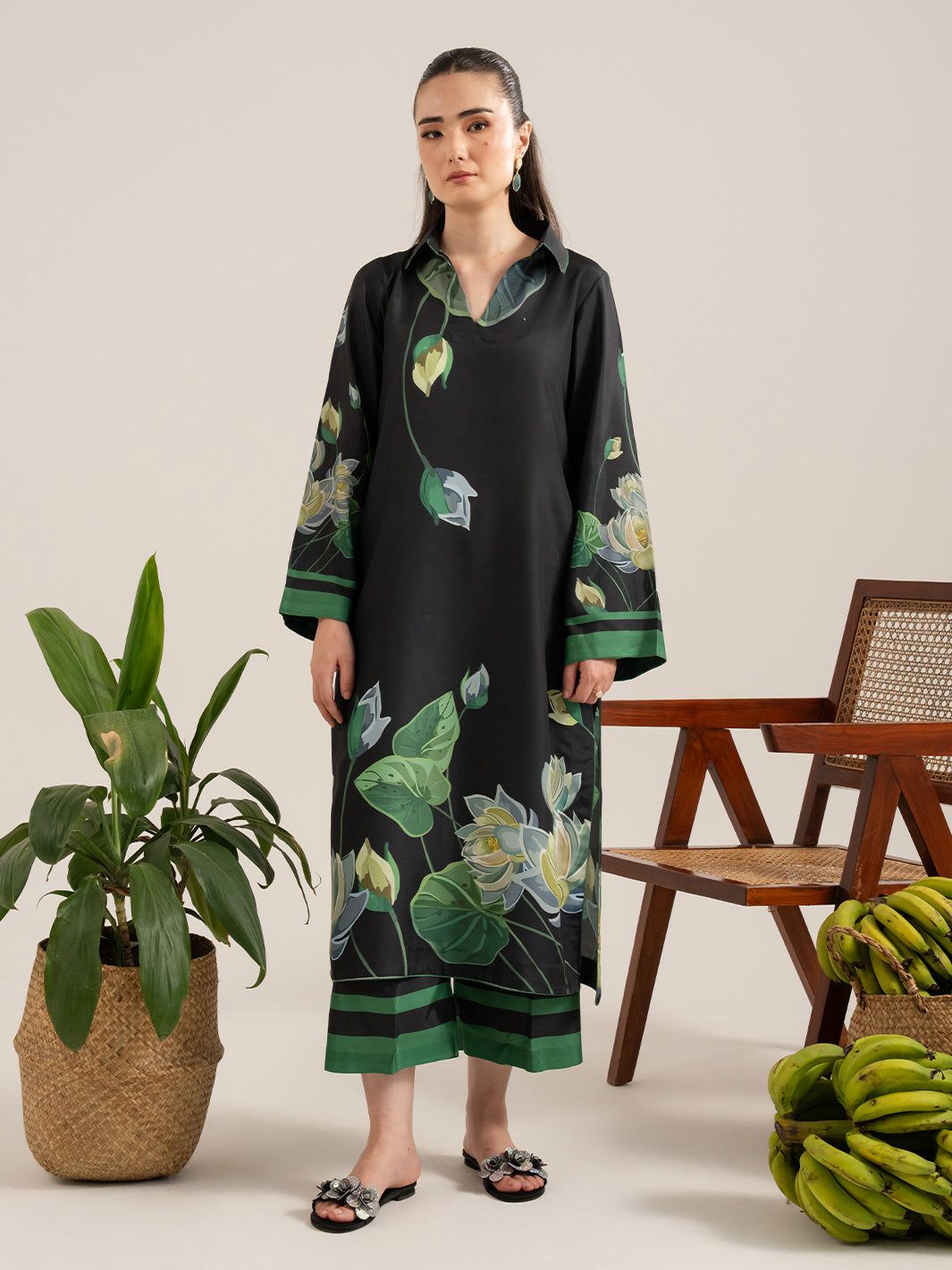 Izle Black – Digital Printed Coord Set