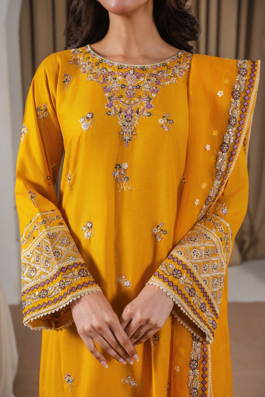 PREET EMBROIDERED 3PC (PLAZO)