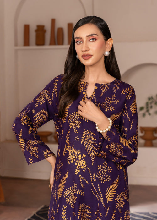 Petal Design Lilen 2Pc Block Print-Stitched