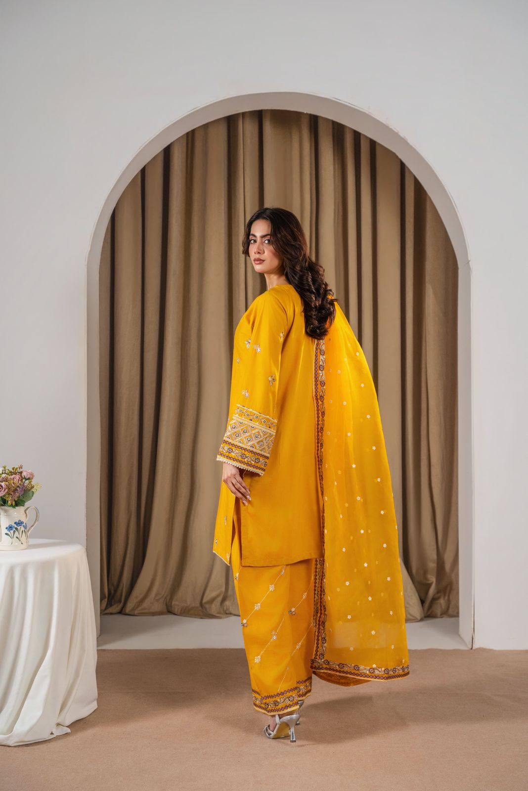 PREET EMBROIDERED 3PC (PLAZO)