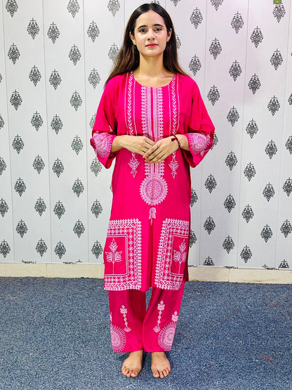 Sapphire Viral Block Print 2Pc-Linen