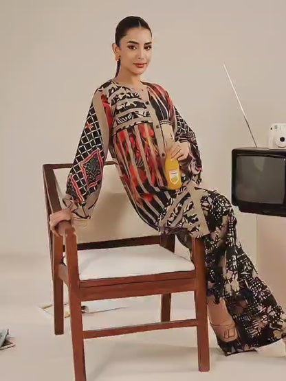 ALLYS-Printed Co-ord set 2pc