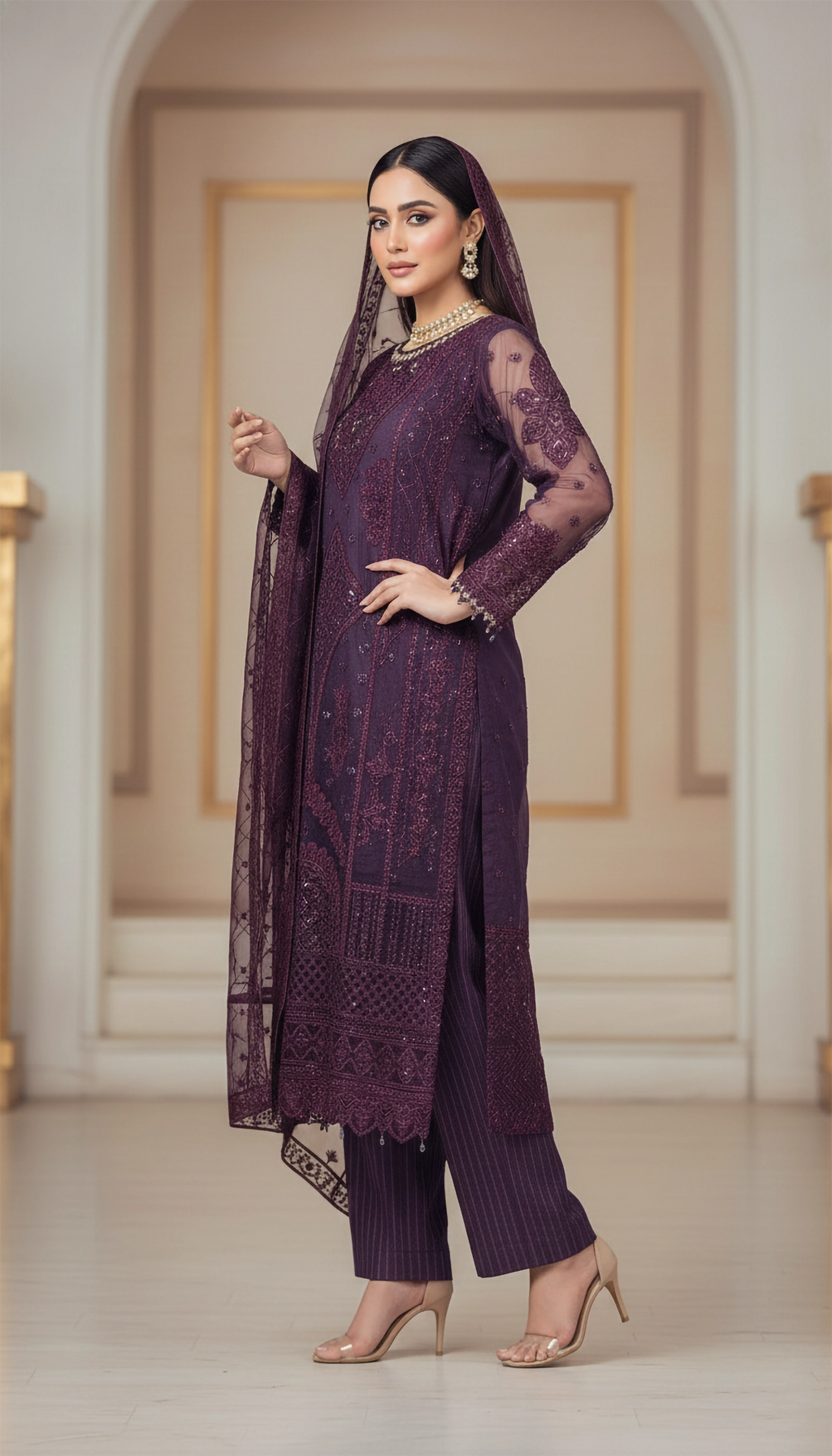 PLUM ORGANZA