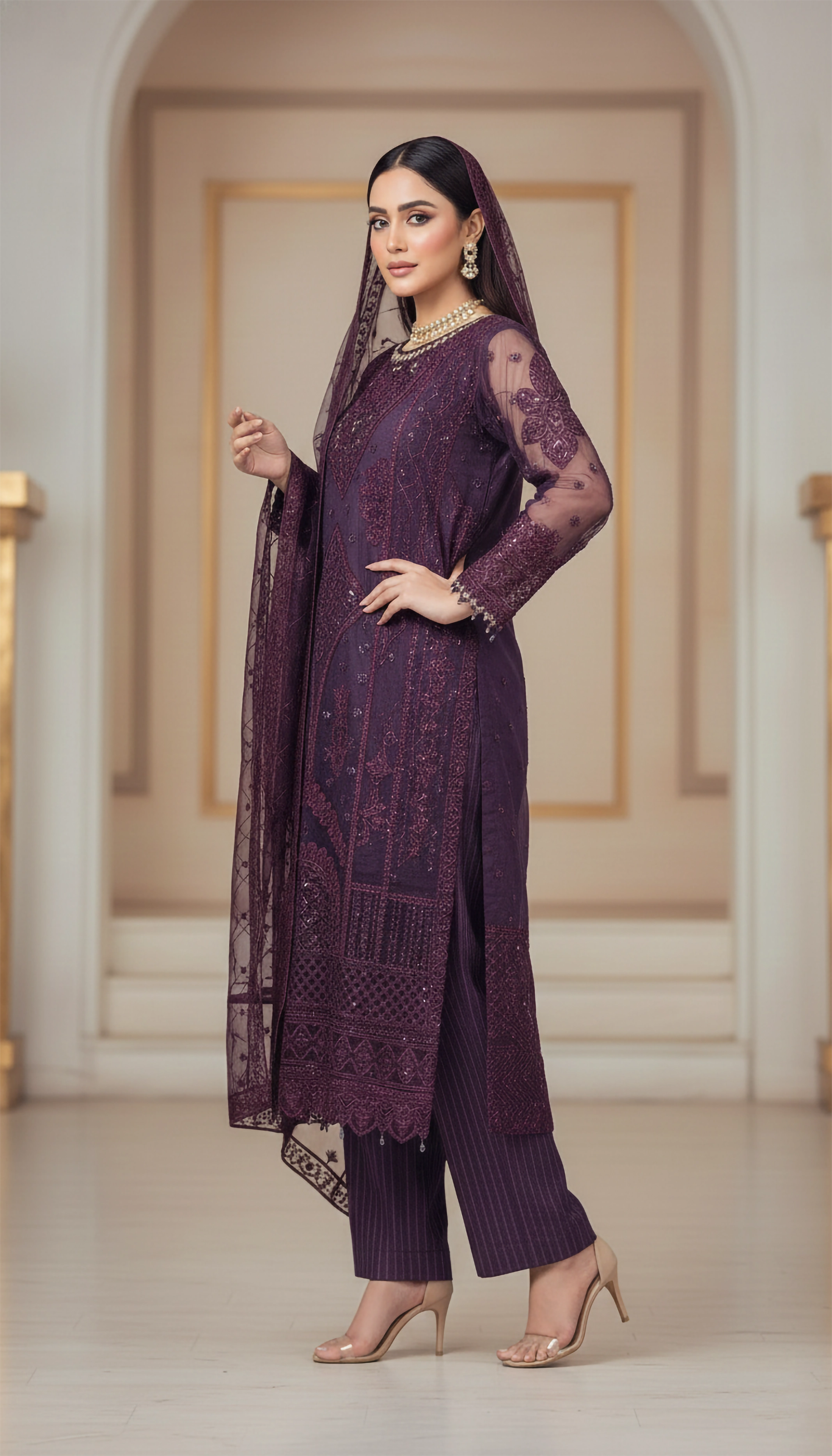 PLUM ORGANZA